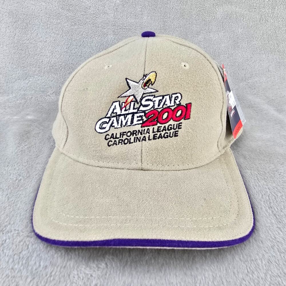 Vintage 2001 MiLB All Star Game Lancaster Jethawks Snapback Hat Beige Cap NWT